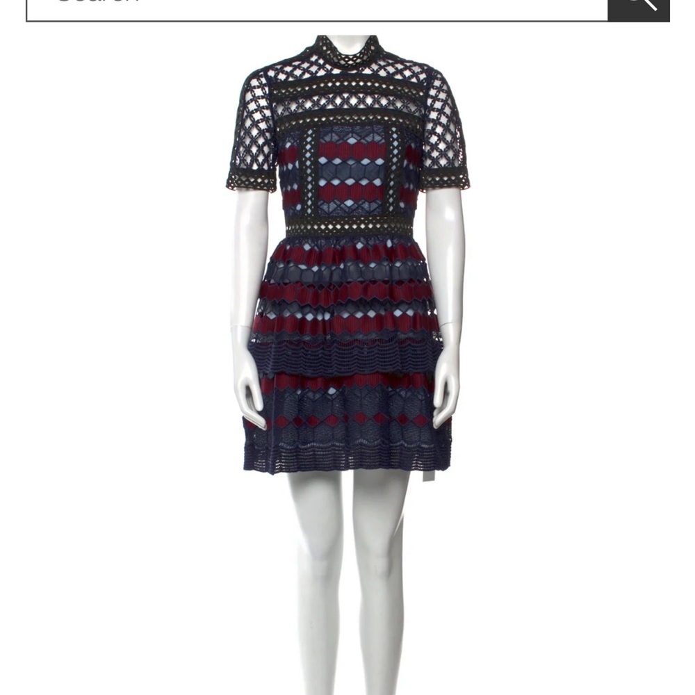 SELF-PORTRAIT
Hexagon Lace Mini Dress size 10